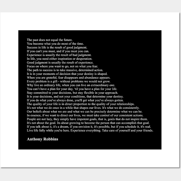 Anthony Robbins Quotes Wall Art by qqqueiru